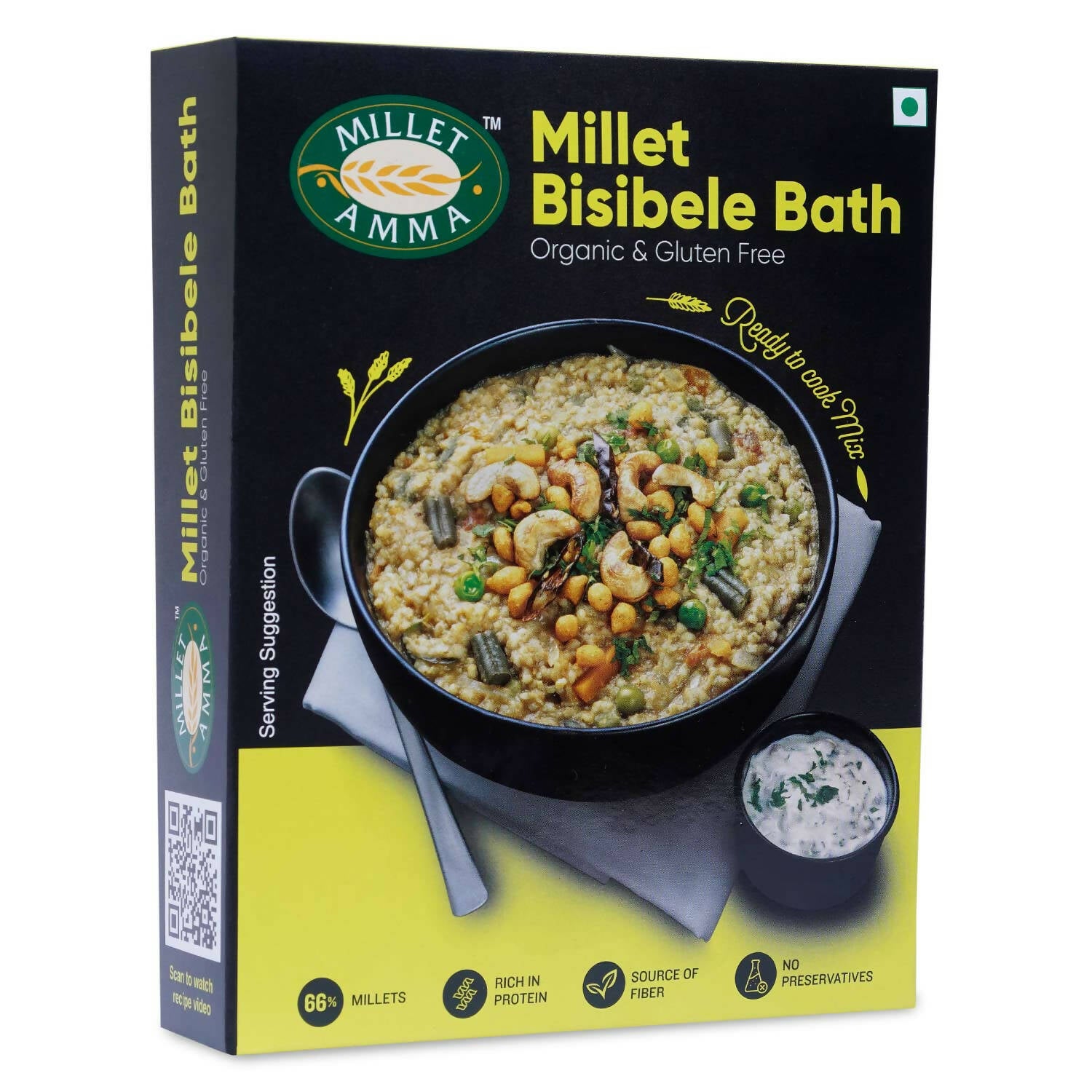 Millet Amma Organic Millet Bisibele Bath Mix - Distacart