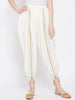 Cheera Women’s White Dhoti With Golden Lace - Distacart