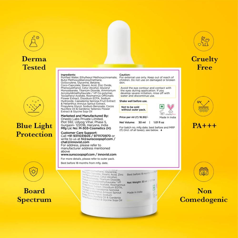 Sun Scoop Fluid Sunscreen SPF 60 - Distacart