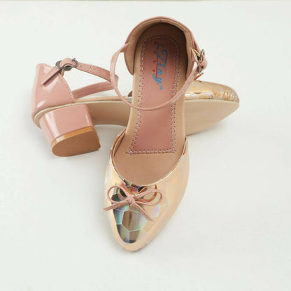 Tiny Bugs Girls Party Wear Ballerinas Heels - Peach - Distacart