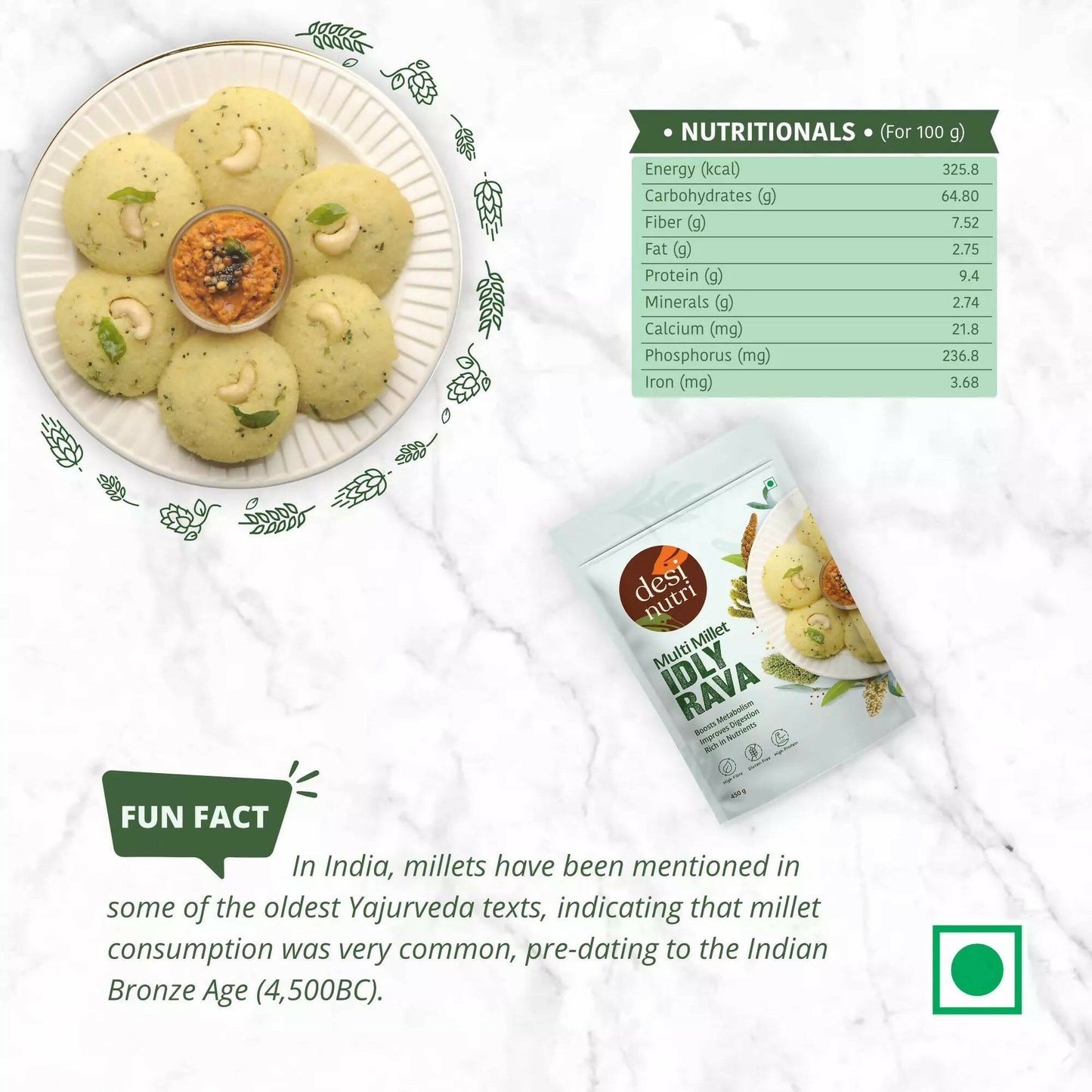 Desi Nutri Multi Millet Idly Rava - Distacart