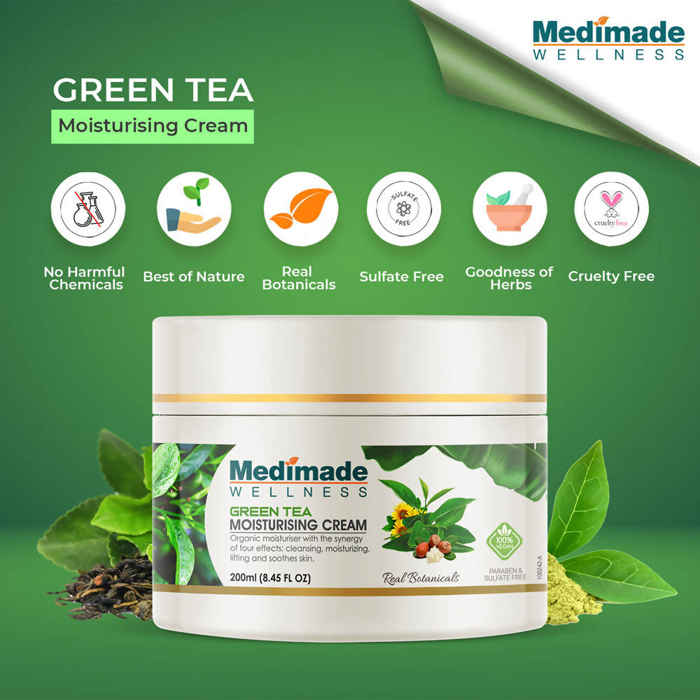 Medimade Wellness Green Tea Moisturising Cream - Distacart