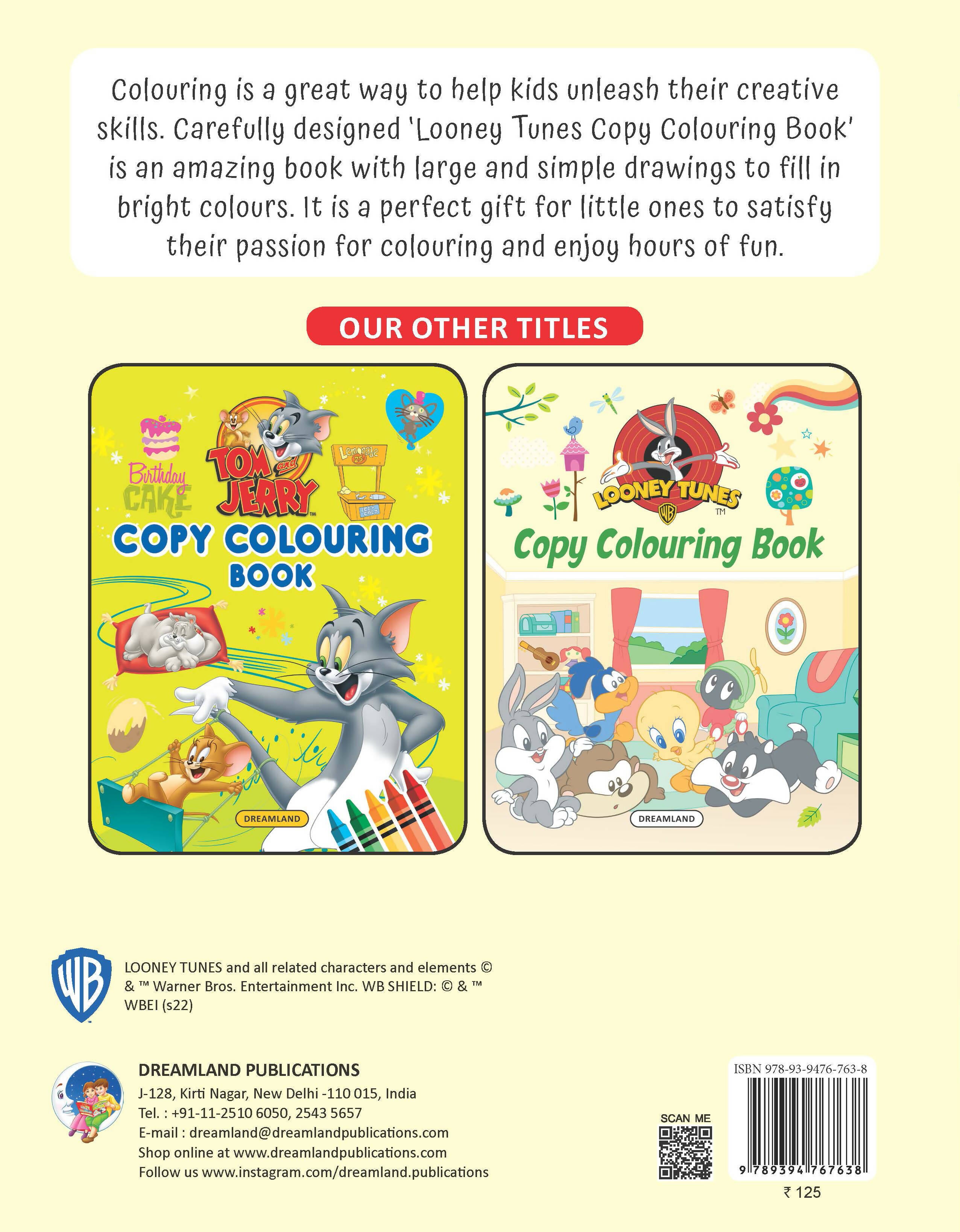 Dreamland Looney Tunes Copy Colouring Book : Children Drawing, Painting & Colouring Book - Distacart