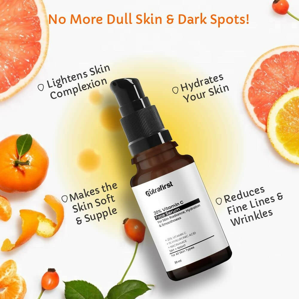 Nutrafirst 20% Vitamin C Face Serum - Distacart
