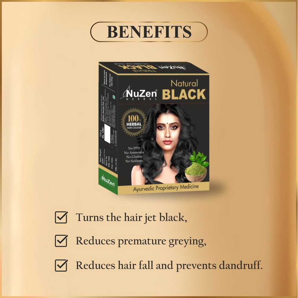 NuZen Herbal Natural Black Henna - Distacart