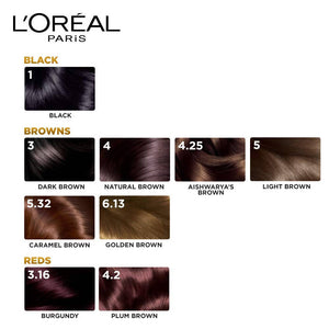 L'Oreal Paris Excellence Creme Hair Color - 4.25 Aishwarya's Brown - Distacart