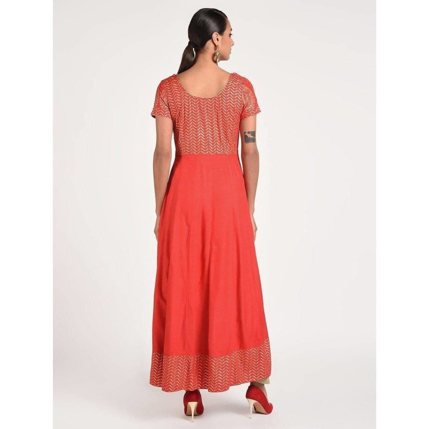 Cheera Women's Fancy Full Ghera Party Wear Anarkali Kurta (CH079K)