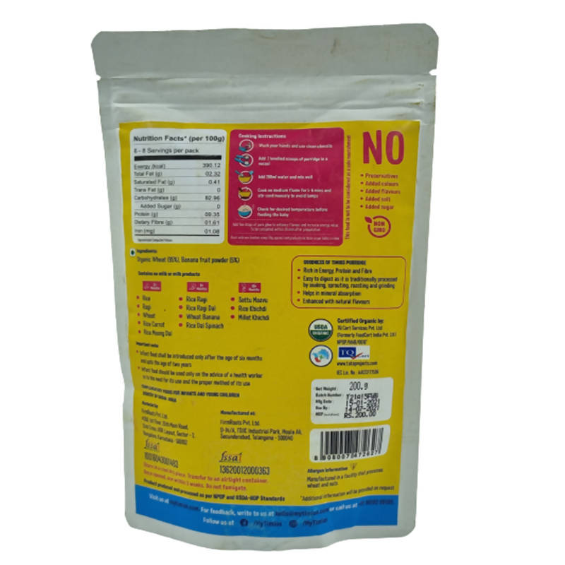 Timios Organic Wheat Banana Porridge 200 gm