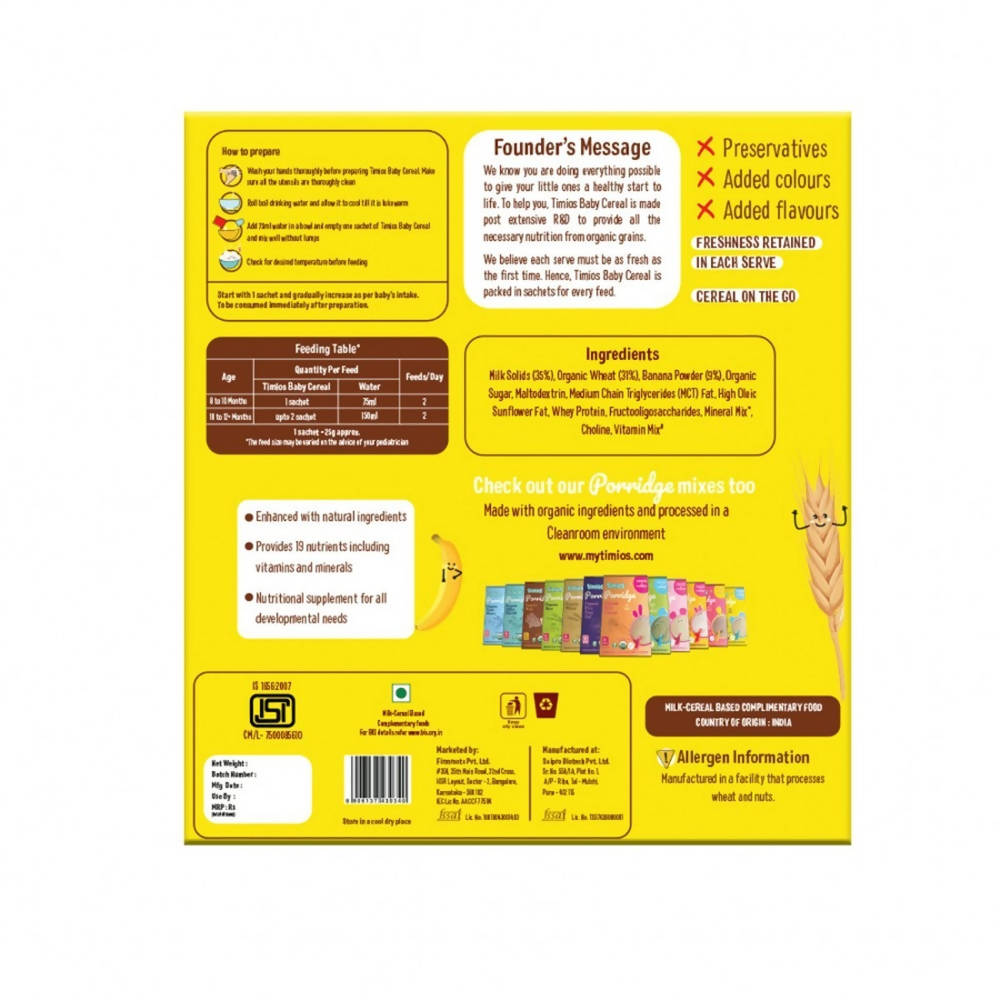 Organic Wheat Banana Baby Cereal