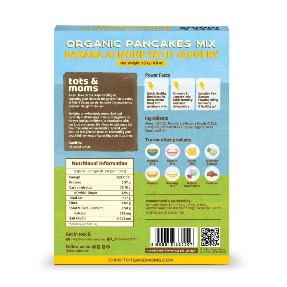 Tots and Moms Banana Almond Pancake with Jaggery Pancake Mix - Distacart