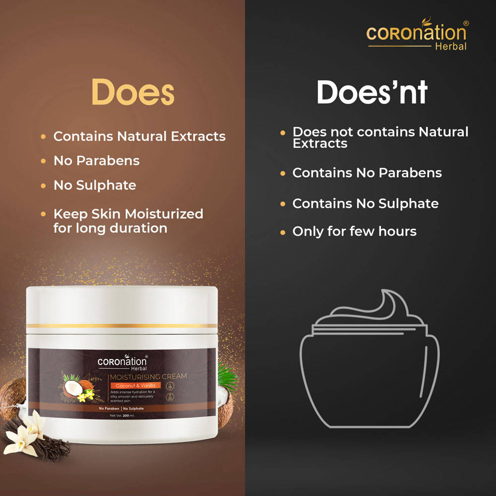 Coronation Herbal Coconut and Vanilla Moisturizing Cream - Distacart