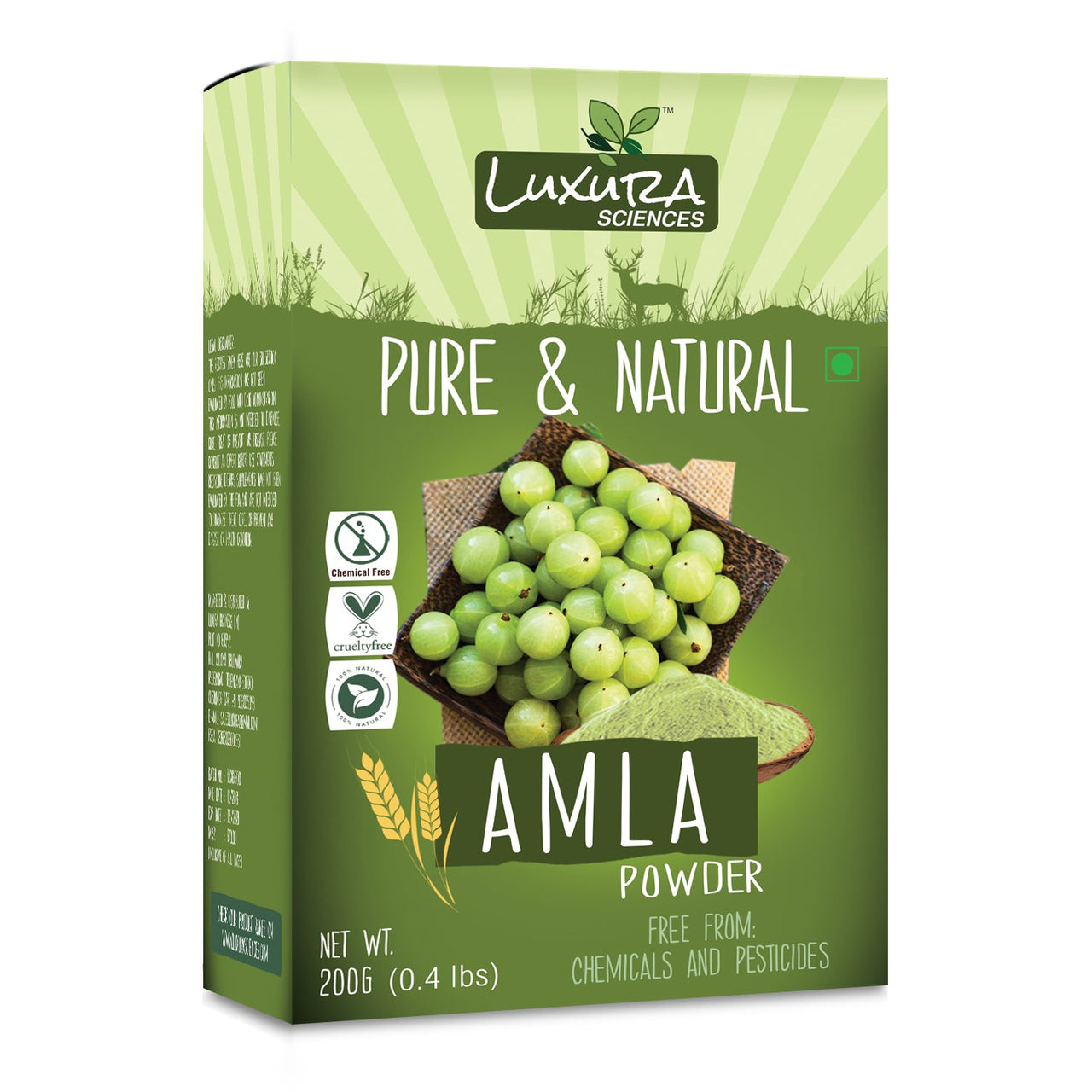 Luxura Sciences Pure Amla Powder For Hair Growth - Distacart