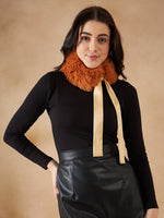 Thumbnail for InWeave Women's Carrot Orange Fur Neckpiece - Distacart