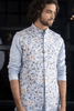 Powder Blue Designer Men's Nehru Jacket by Hilo Designs - Distacart