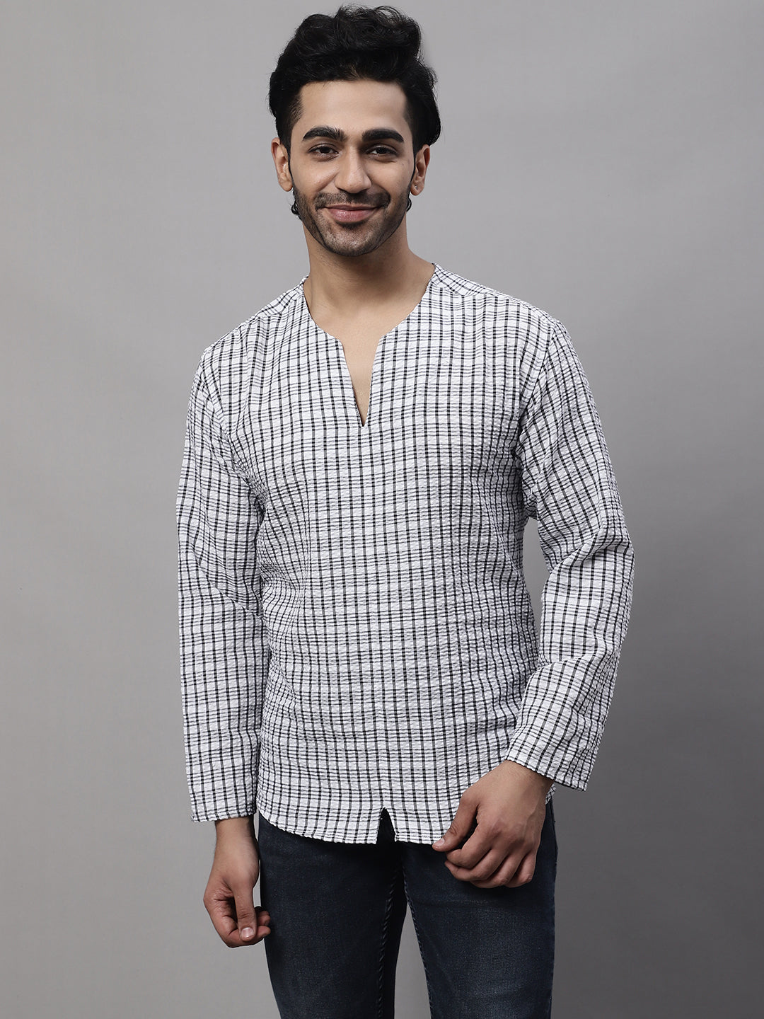 Even Apparels Multi Pure Cotton Open Neck Kurta - Distacart