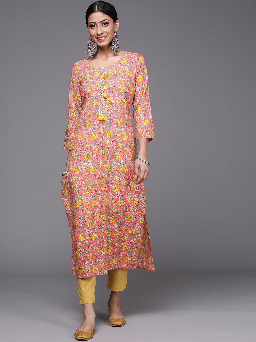 Varanga Women Printed Cotton Kurta - Distacart