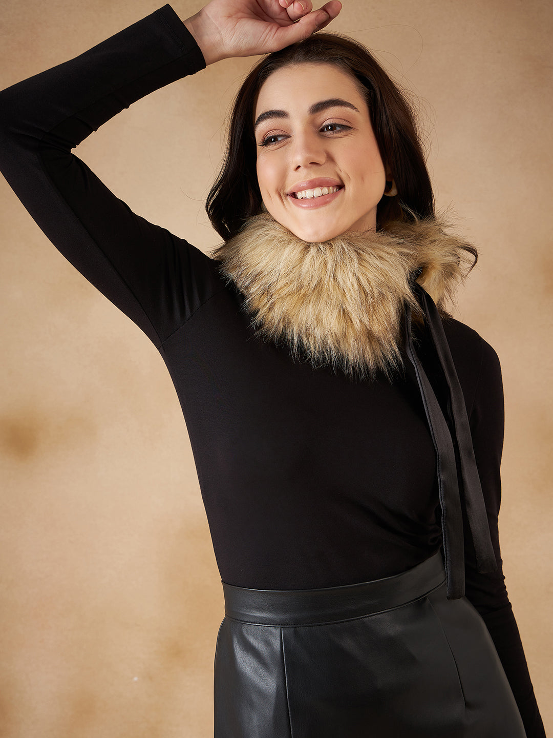InWeave Women's Cat Print Fur Neckpiece - Distacart