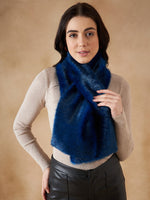 Thumbnail for InWeave Women's Royal Blue Faux Fur Neck Warmer - Distacart