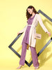 InWeave Women's Mauve Blazer Kurta Naroow Pant Coord Set - Distacart