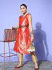 InWeave Women's Red Brocade Jacket - Distacart