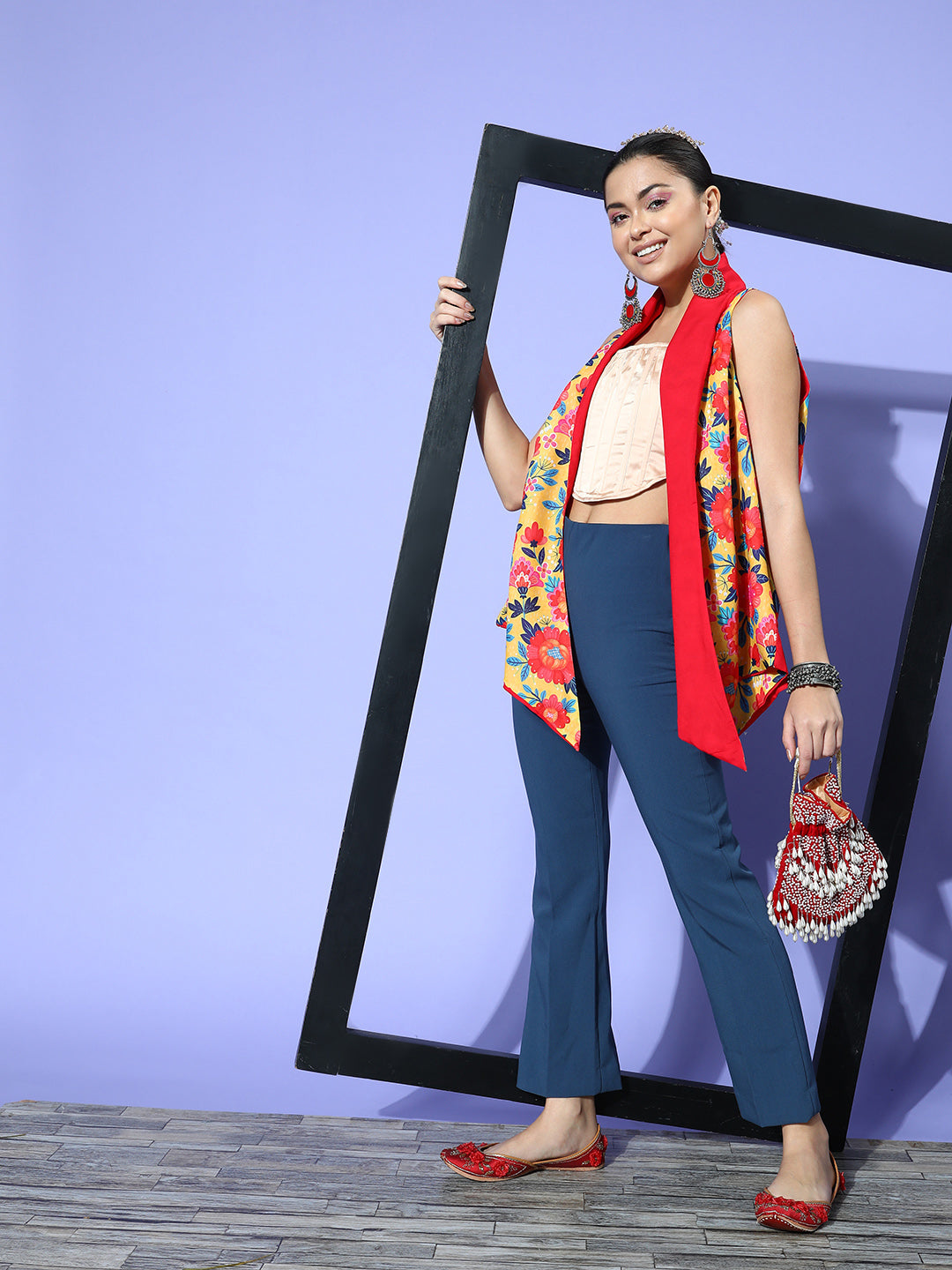 InWeave Women's Mustard Boheme Reversible Shrug - Distacart