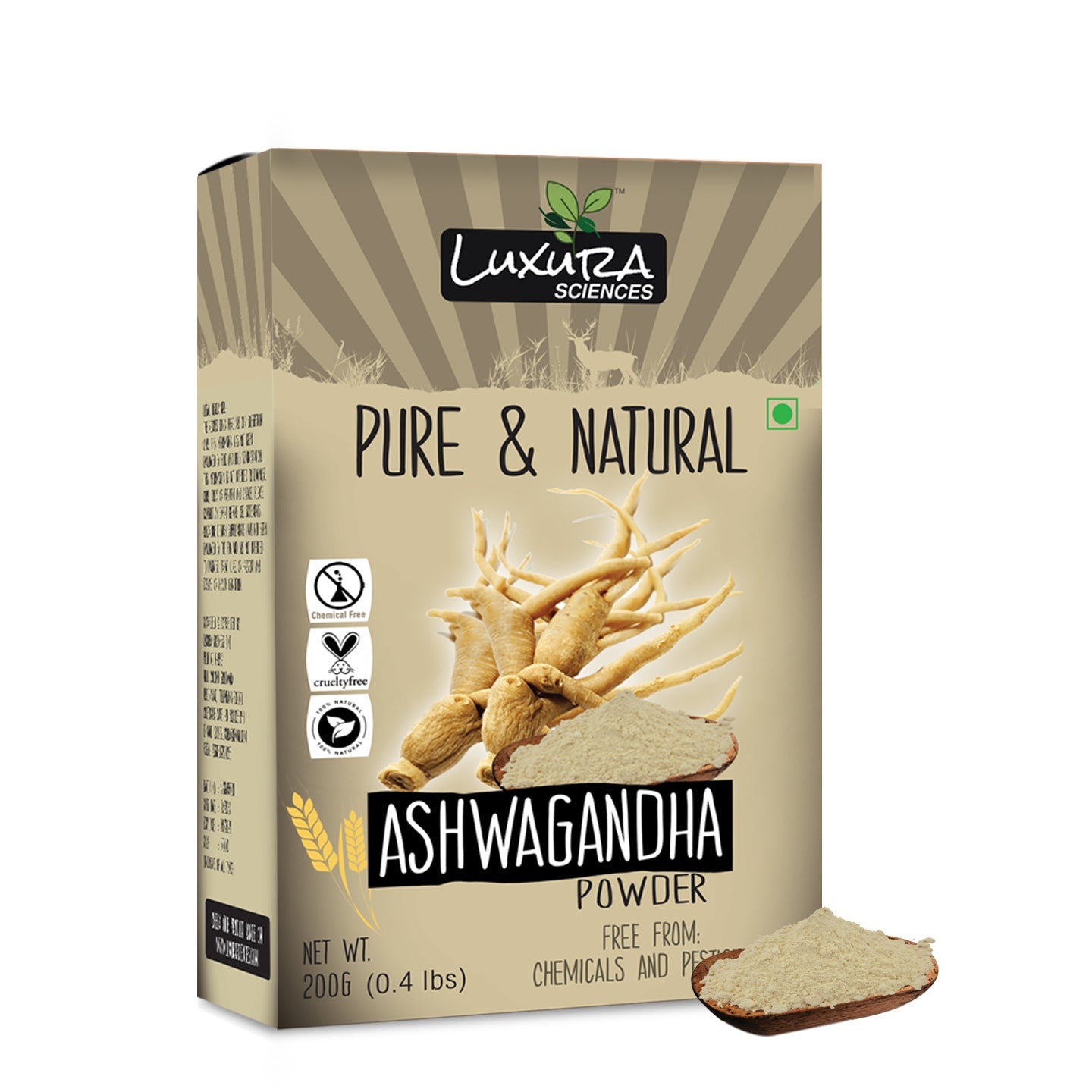 Luxura Sciences Natural Ashwagandha Powder - Distacart