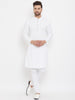 Even Apparels White Pure Cotton Kurta With Band Collar - Distacart