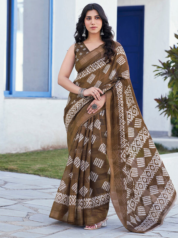 Kalini Floral Printed Bagh Saree - Distacart