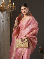 Thumbnail for Saree Mall Ethnic Motifs Woven Design Zari Banarasi Traditional Sarees - Distacart