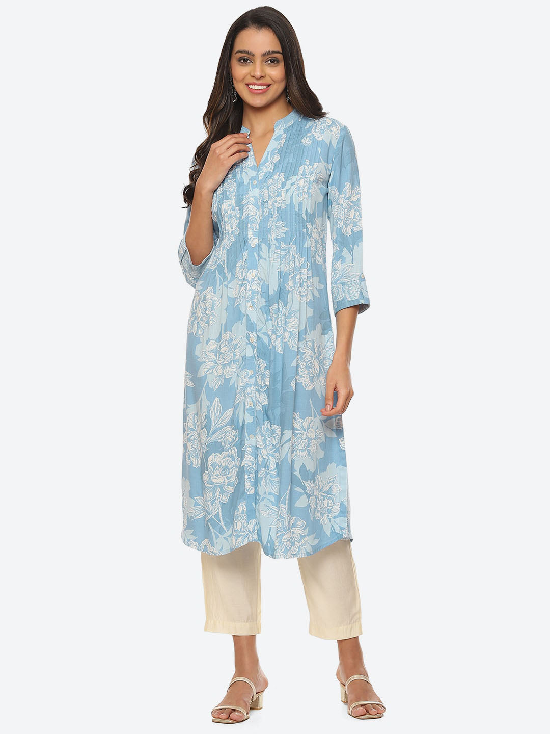 Biba Women Floral Printed Kurta - Distacart