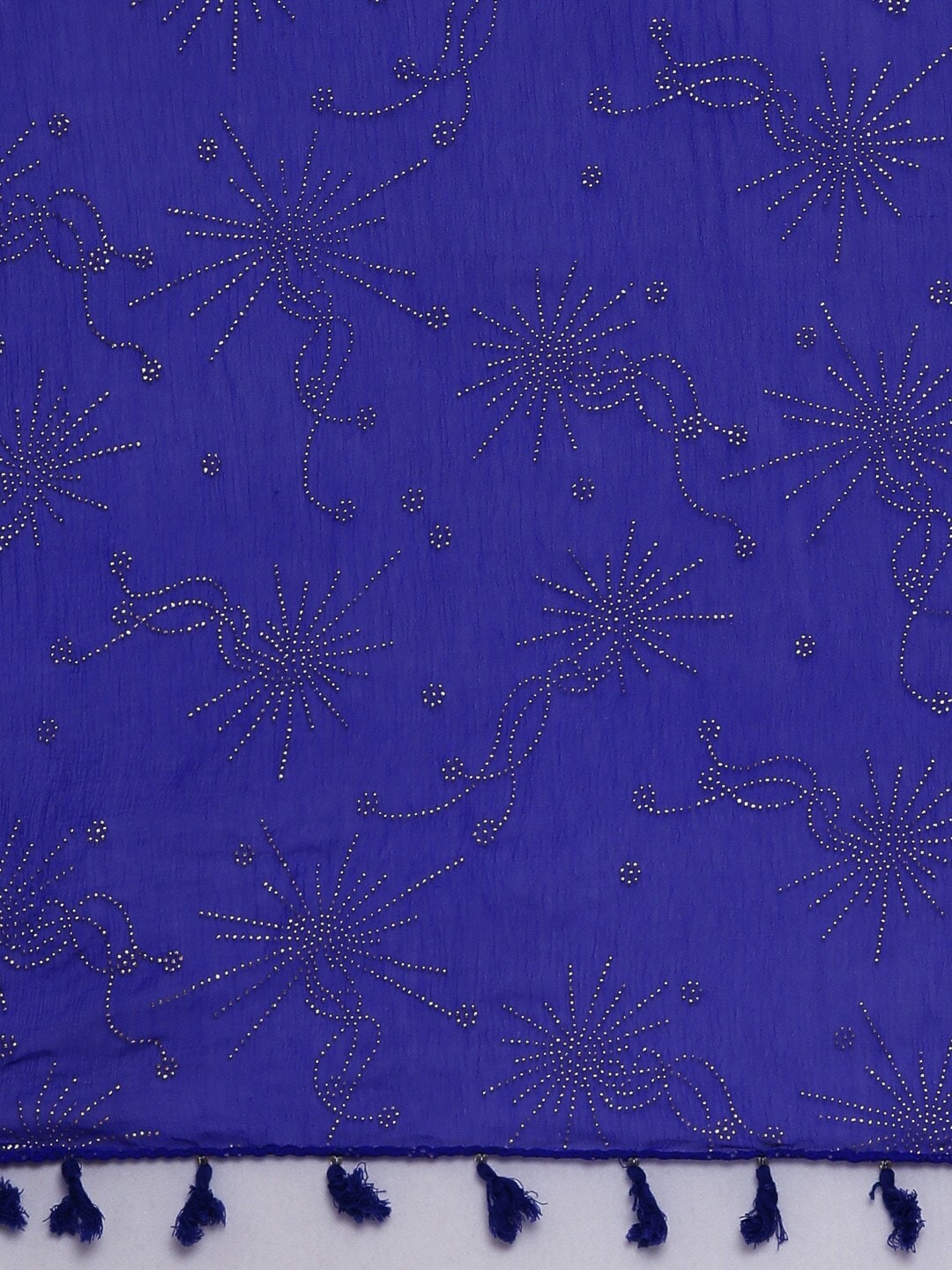 Souchii Blue Foil Printed Handcrafted Dupatta - Distacart