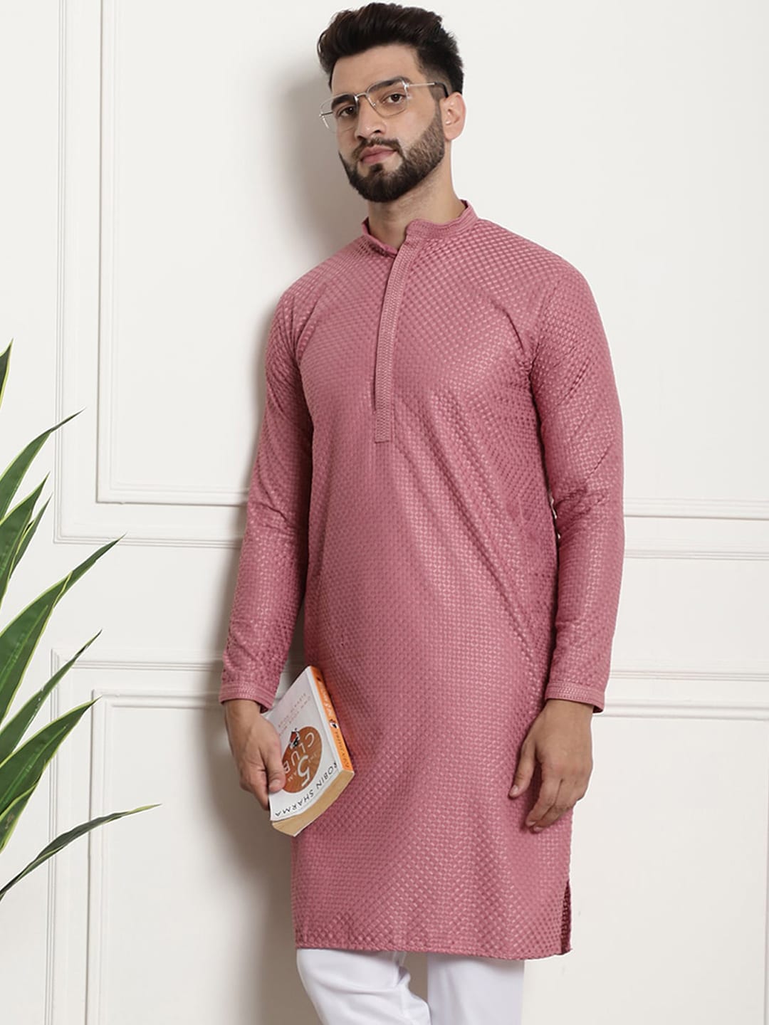 Sojanya Geometric Embroidered Thread Work Pure Cotton Straight Kurta - Distacart