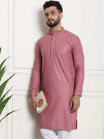 Thumbnail for Sojanya Geometric Embroidered Thread Work Pure Cotton Straight Kurta - Distacart