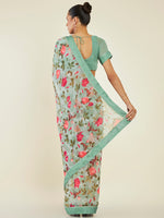 Thumbnail for Soch Floral Printed Pure Georgette Saree - Distacart