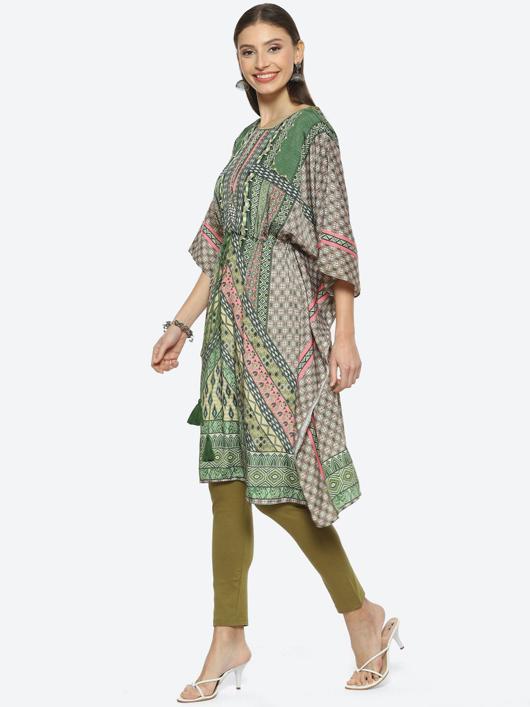 Biba Extented Sleeves Printed Kurta Set - Distacart