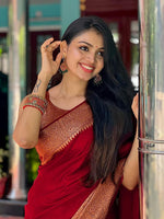 Thumbnail for Kalini Ethnic Motif Woven Design Zari Banarasi Saree - Distacart