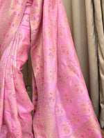 Thumbnail for Kalini Woven Design Zari Silk Blend Banarasi Saree - Distacart