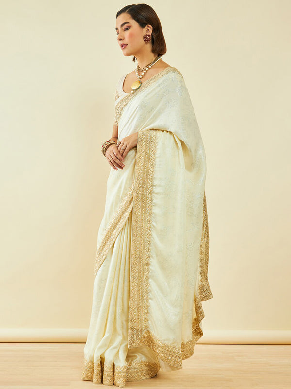 Soch Floral Printed & Embroidered Saree - Distacart
