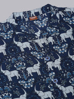 Thumbnail for Kalini Women Navy Blue Ethnic Motif Short A-Line Kurta - Distacart