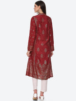 Thumbnail for Biba Women Brown Ethnic Motifs Embellished Kurta - Distacart