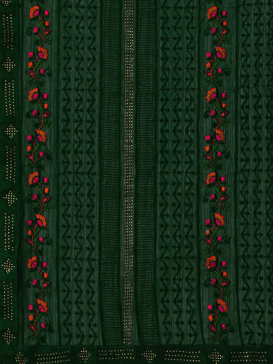 Kalini Floral Embroidered Pure Chiffon Saree - Distacart