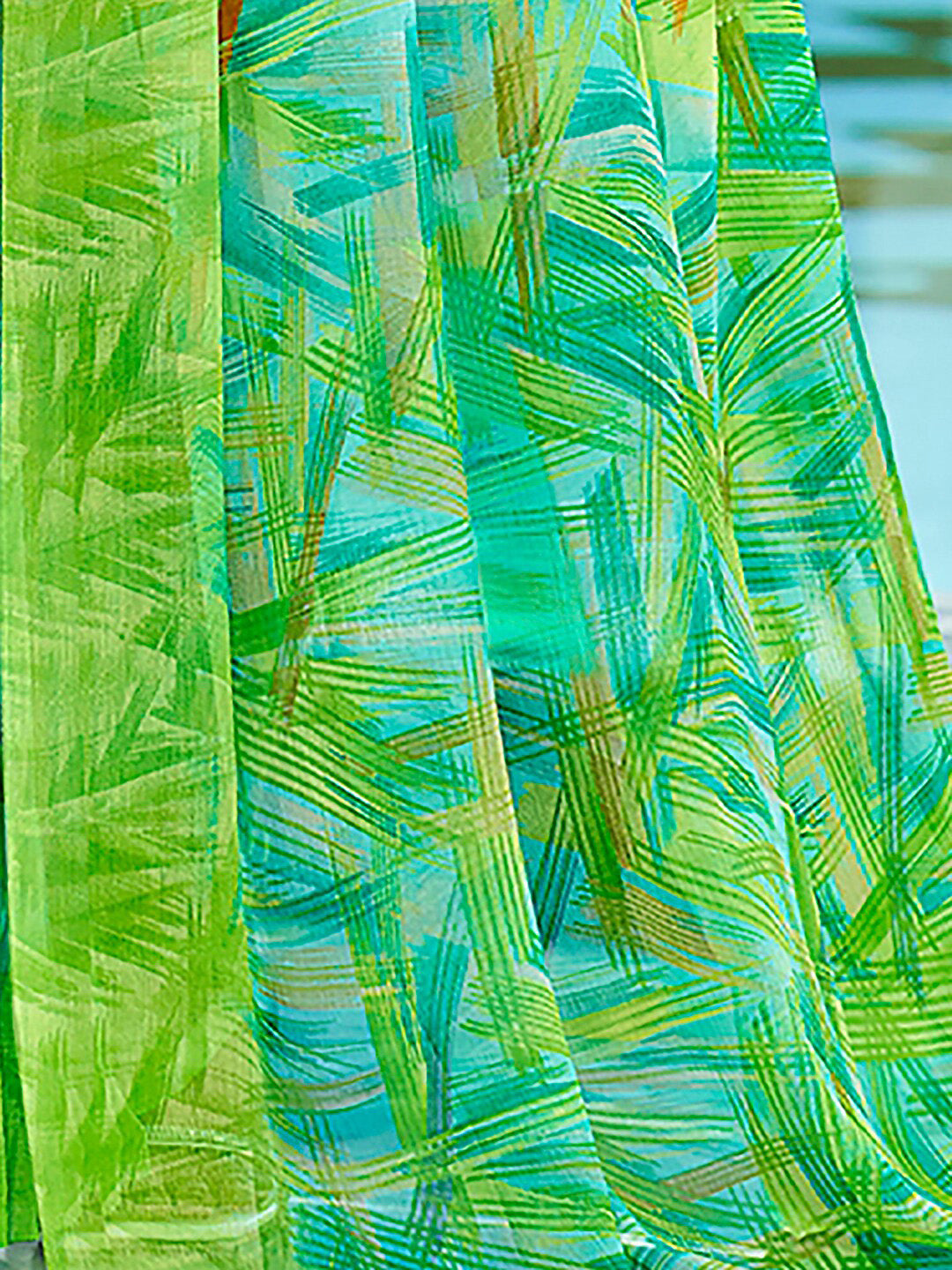 Kalini Abstract Printed Pure Chiffon Saree - Distacart