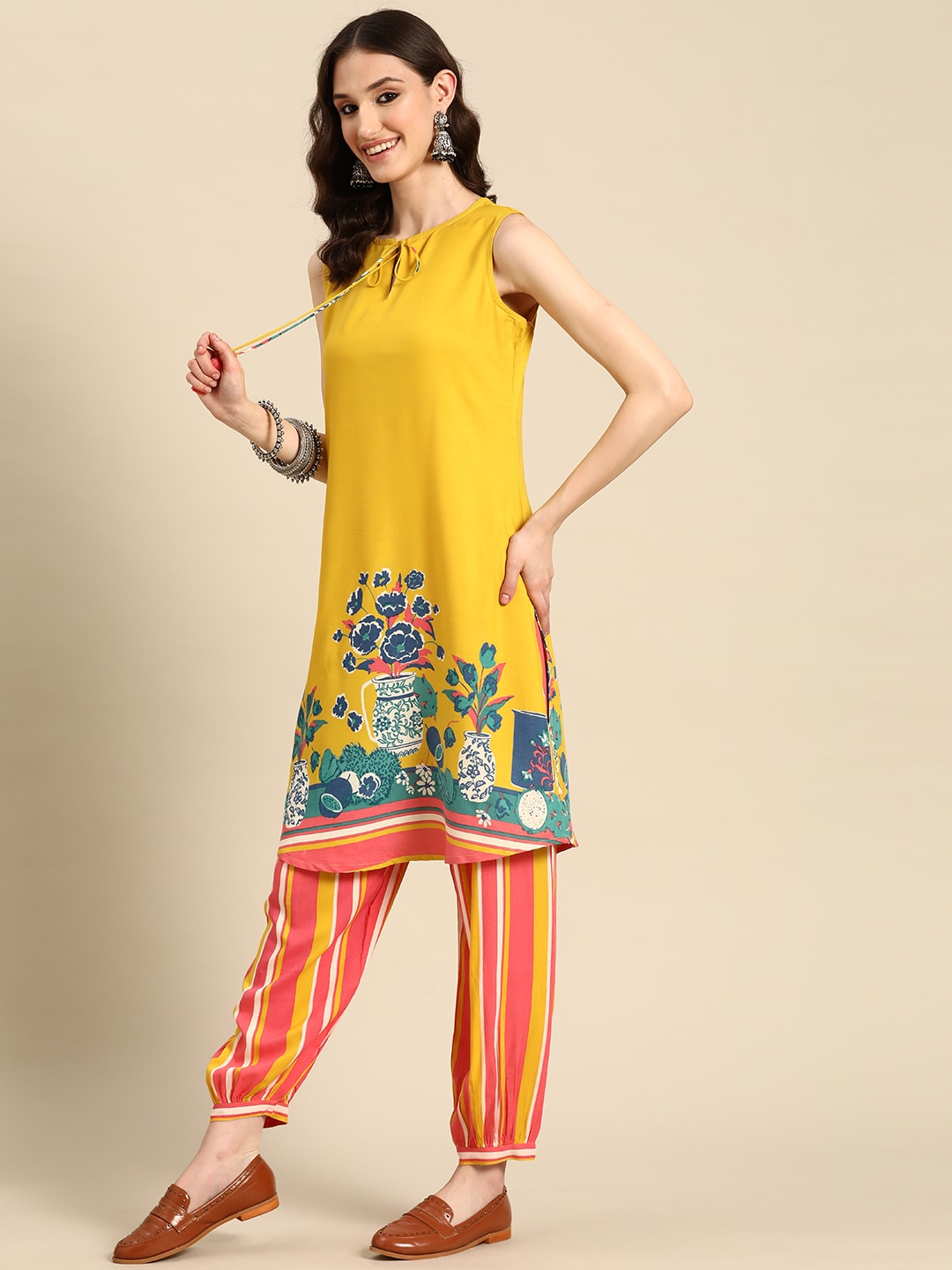 Sangria Women Ethnic Motifs Printed Kurta with Salwar - Distacart