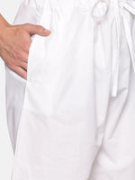 Thumbnail for Sethukrishna Men Green Angrakha Pure Cotton Kurta with Pyjamas - Distacart