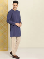 Thumbnail for House of Pataudi Rozana Pure Cotton Angrakha Kurta - Distacart