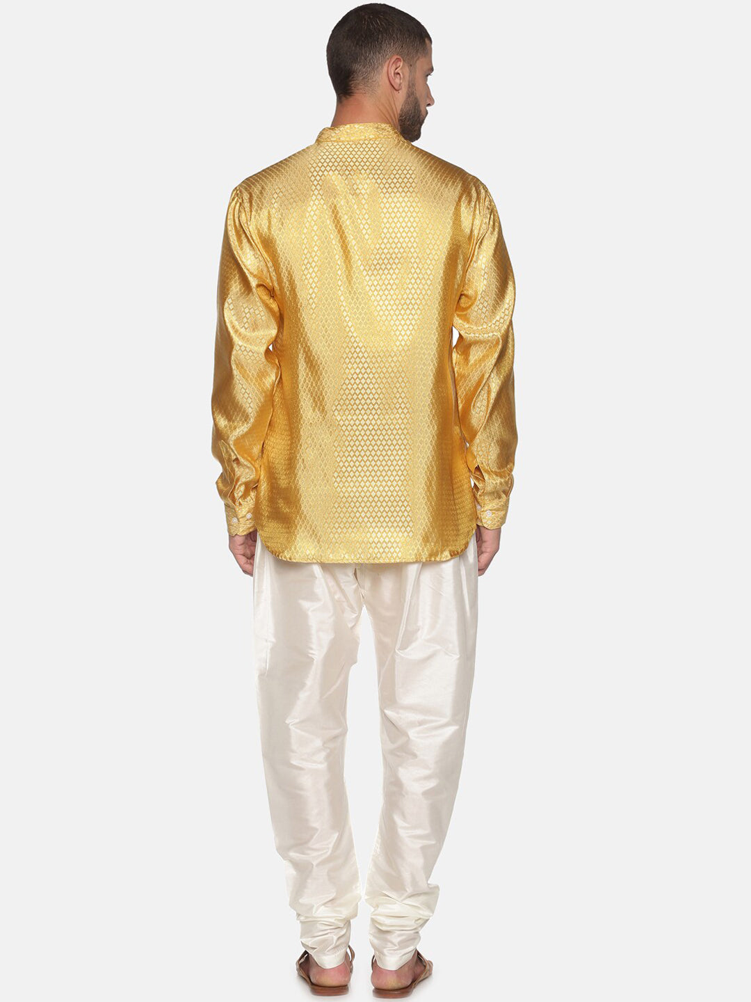 Sethukrishna Gold-Toned Mens Kurta with Pyjamas - Distacart