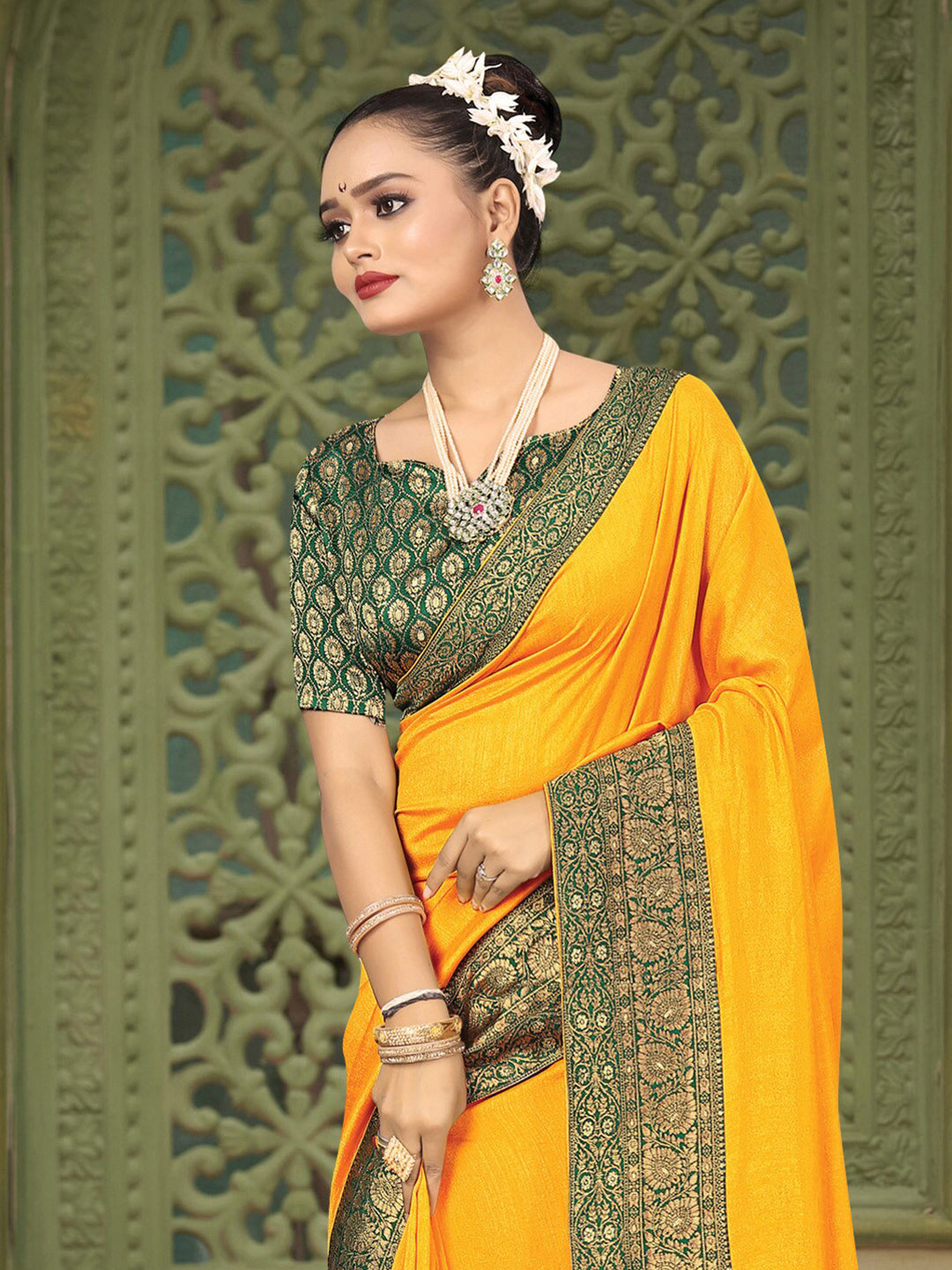 Kalini Zari Embroidered Kanjeevaram Saree - Distacart