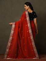 Thumbnail for Mitera Ethnic Motifs Embroidered Beads and Stones Saree - Distacart