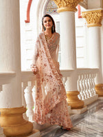 Thumbnail for Tikhi Imli Floral Sequinned Georgette Saree - Distacart