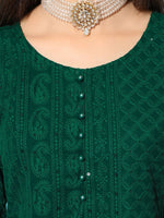 Thumbnail for Kalini Ethnic Motifs Embroidered Chikankari Georgette Kurta - Distacart